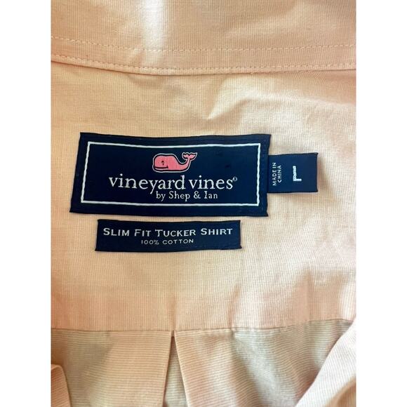 Vineyard Vines Mens Large Tucker Shirt Classic Fit Orange Coral Spring Easter - Picture 3 of 6